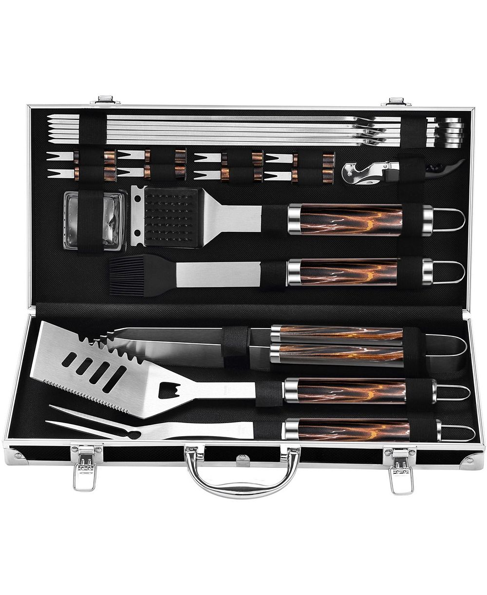 XDOVET BBQ Grill Tools Set Stainless Steel Barbecue Kit Aluminum Case Gifts for Men Dad