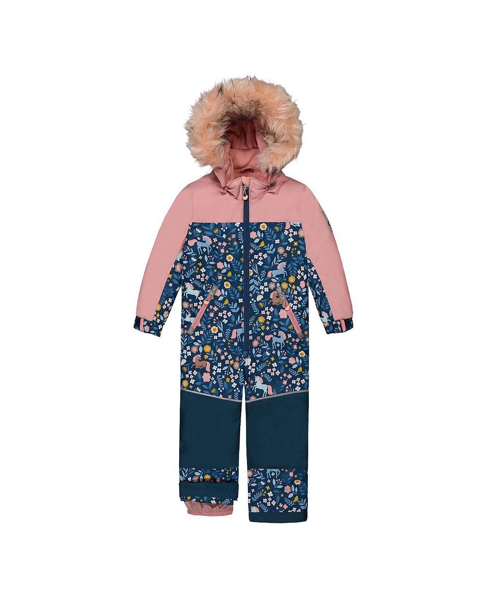 Deux par Deux Little Girls ( 6 to 8 ) One Piece Discover Snowsuit Unicorn Print