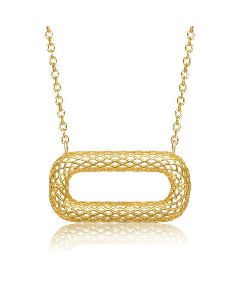 Колье Rachel Glauber 14K Gold Plated Woven Mesh