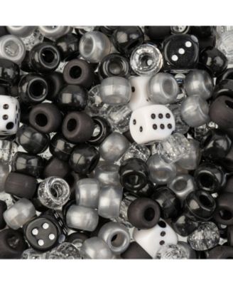 John Bead 6x9mm Mix Plastic Pony Beads, 120g