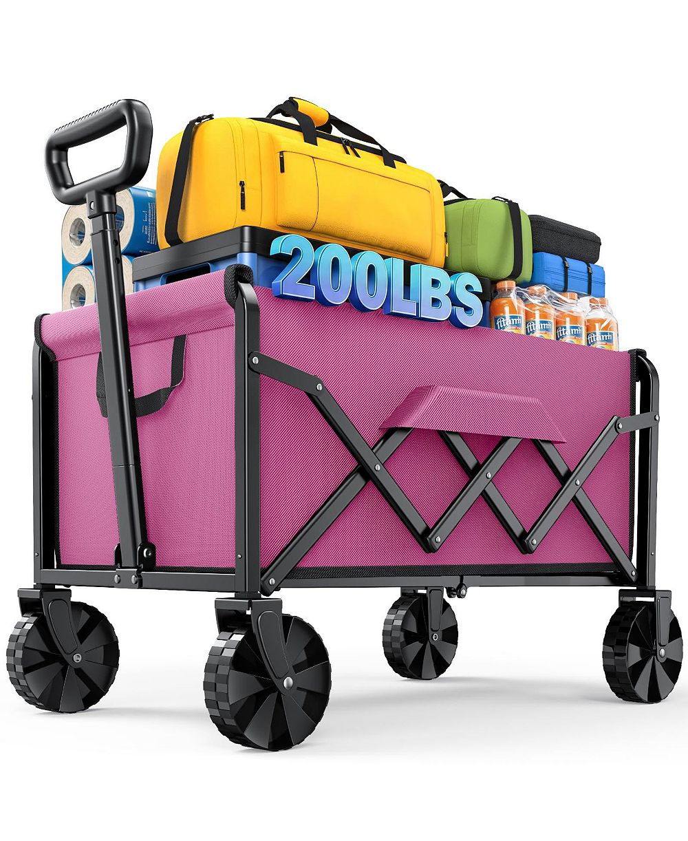 GNUADZ Collapsible Wagon Foldable Dog Cart Utility Shopping Cart camping