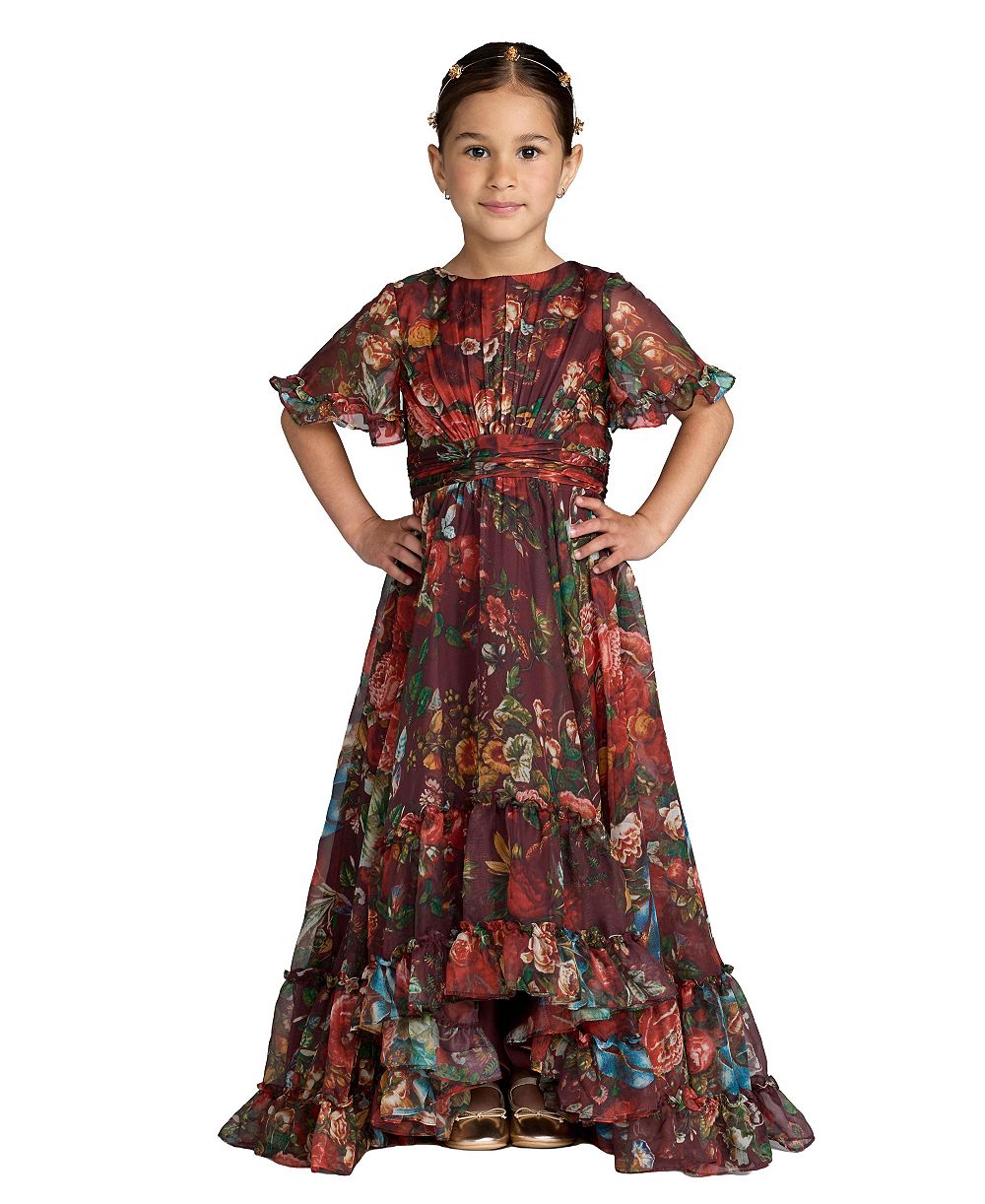 Платье Mac Duggal High Neck Ruffle Hi Low