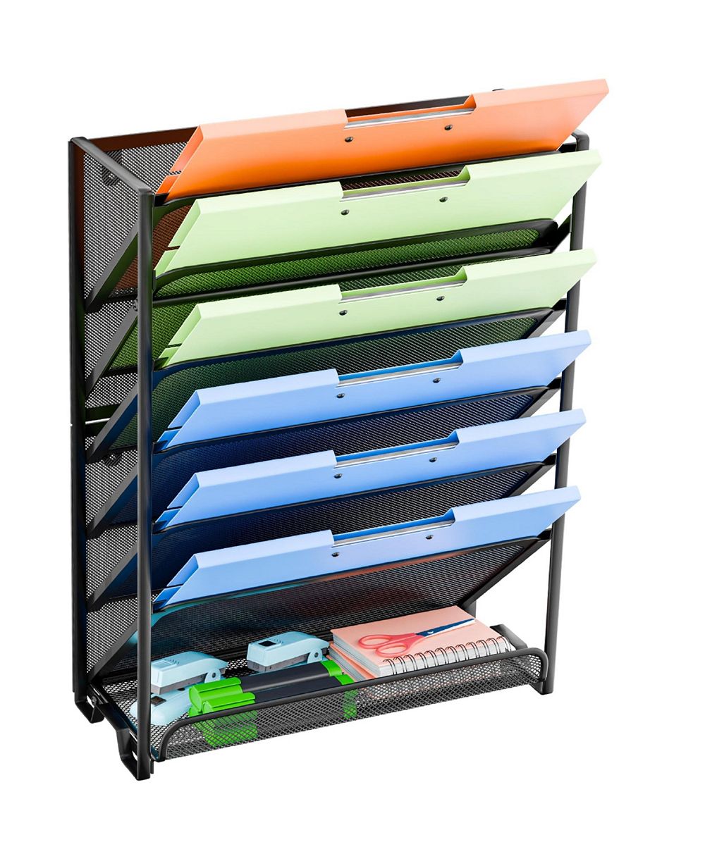 Органайзер DANRONG 7 Tier Dual Use Metal Wall Desktop File Rack