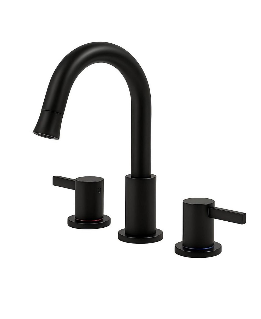 PHYING Смеситель для раковины 8 Inch Widespread 2 Handle 3 Hole с поворотным изливом