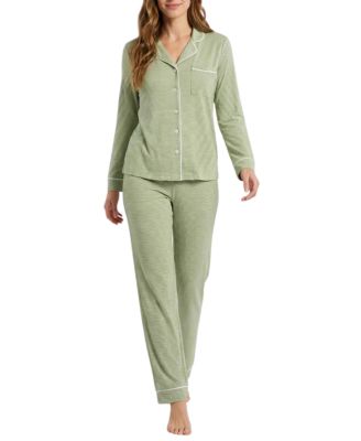 Motette Women's Stripe Bamboo Pajama Set