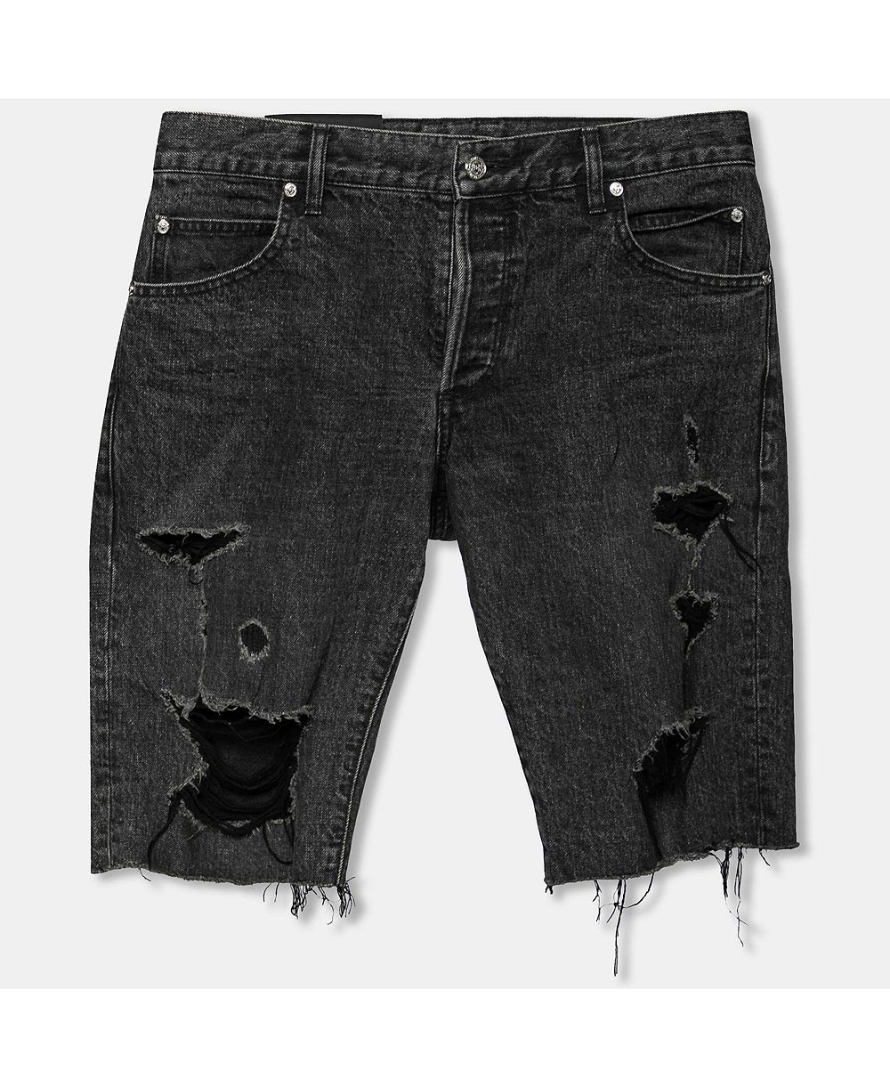 Pre-Owned Balmain Men's Distressed Denim Shorts