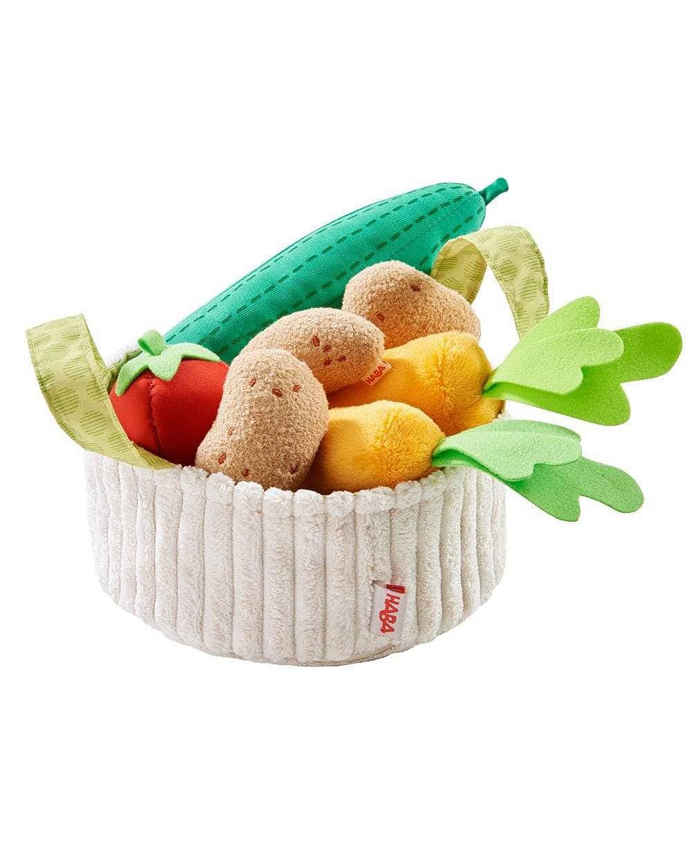 Haba Biofino Vegetable Basket Soft Play Food 8-Piece Set, Ages 3+