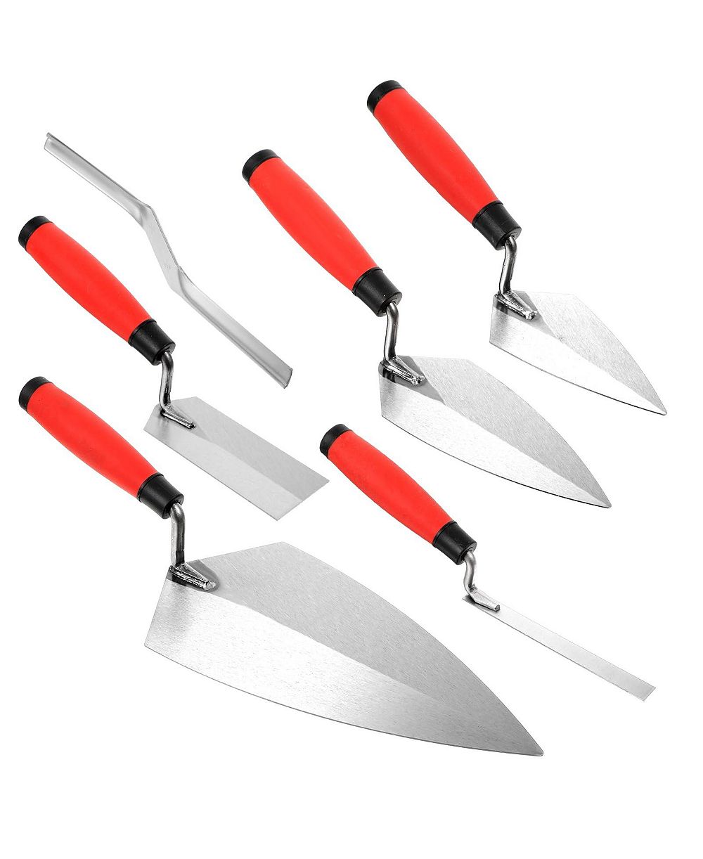 XDOVET Masonry Tool Set Stainless Steel Trowel Jointer 6piece