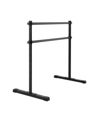 Свободностоящий двойной балетный станок SEVORLEY, 4 Ft переносной для растяжки, 10 уровней регулировки
