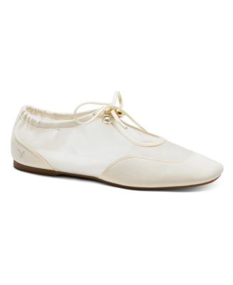 VIVAIA Women's Ciara Square-Toe Organza Sneakerinas