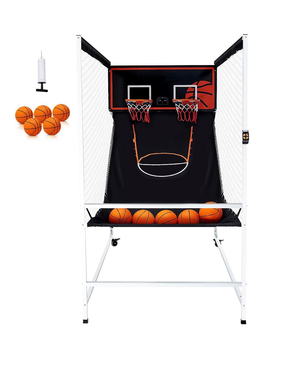 Игровая система SEVORLEY Arcade Cage Basketball с 5 мячами и электронным табло