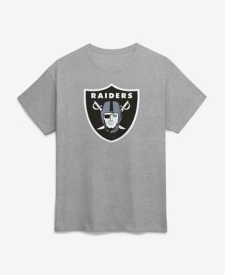 Logo Athletic Men's Gray Las Vegas Raiders Primary Logo T-Shirt