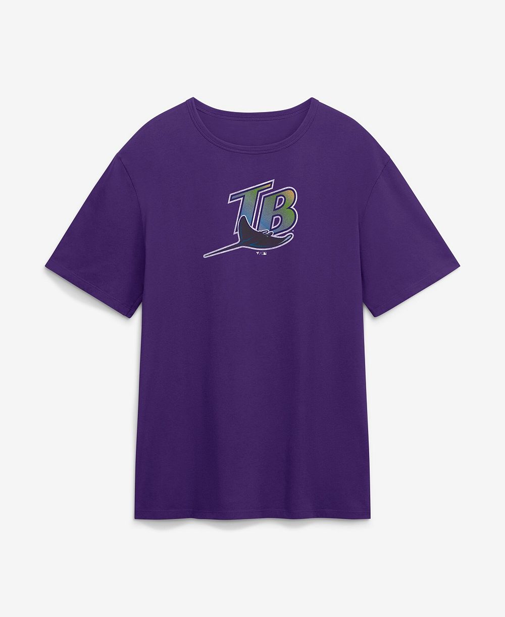 Мужская футболка Fanatics Purple Tampa Bay Rays Alternate Logo Legacy