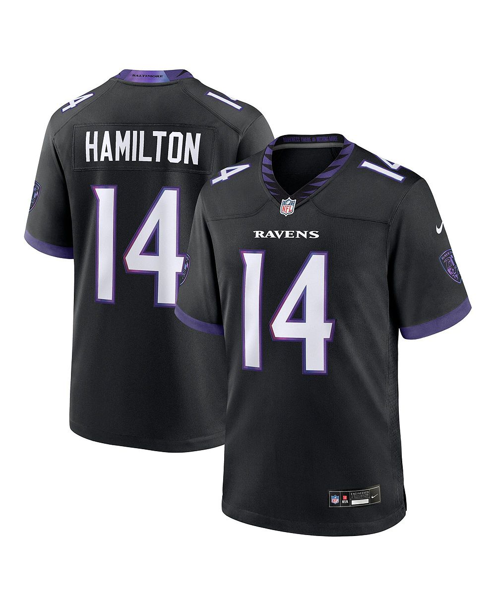 Nike Мужская игровая джерси Kyle Hamilton Baltimore Ravens Black Alternate