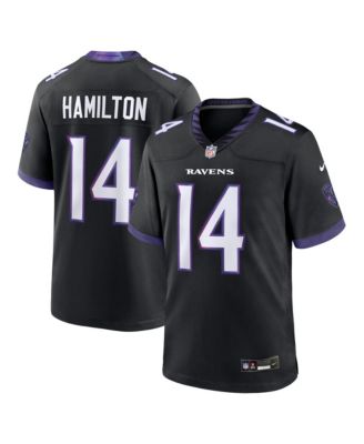 Nike Мужская игровая джерси Kyle Hamilton Baltimore Ravens Black Alternate