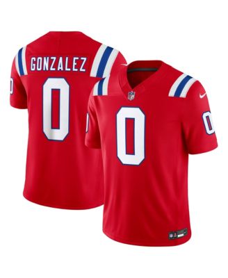 Мужская джерси Nike Christian Gonzalez Red New England Patriots Alternate Vapor F.U.S.E. Stitched Limited