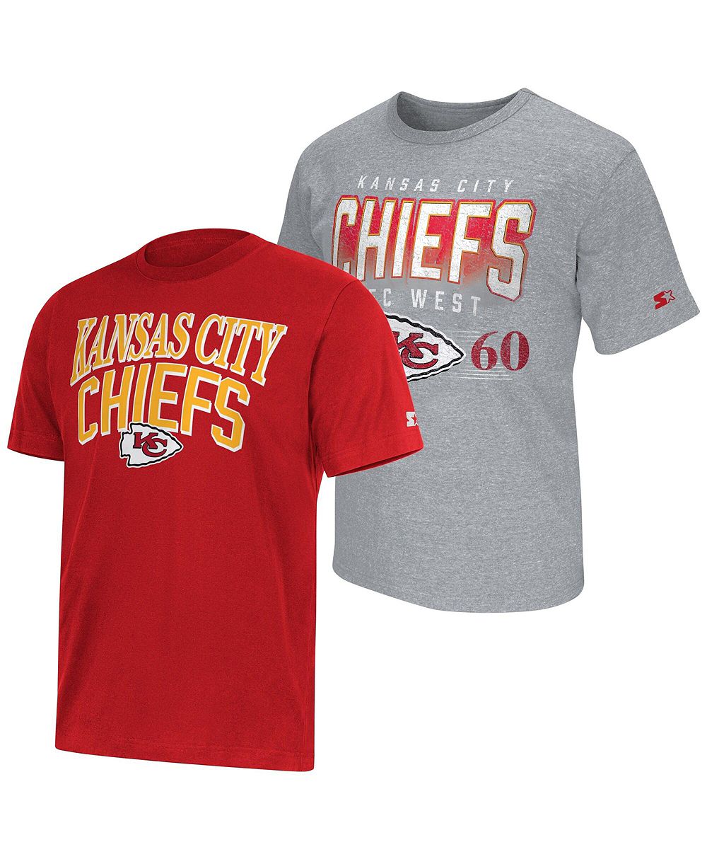 Мужской набор футболок Starter Red/Gray Kansas City Chiefs Logo