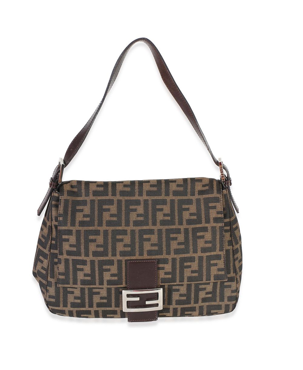 Pre-Owned Fendi Brown Zucca Canvas Mama Baguette Bag