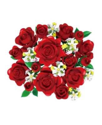 Contixo BK09 Rose Bouquet Building Set, 789-Piece Red Rose Floral Brick Kit with Adjustable Stems, Romantic Home Décor Gift for Kids & Adults Ages 8+