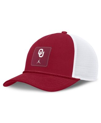 Jordan Men's and Women's Crimson Oklahoma Sooners 2026 On-Field Gameday Rope Trucker Adjustable Hat
