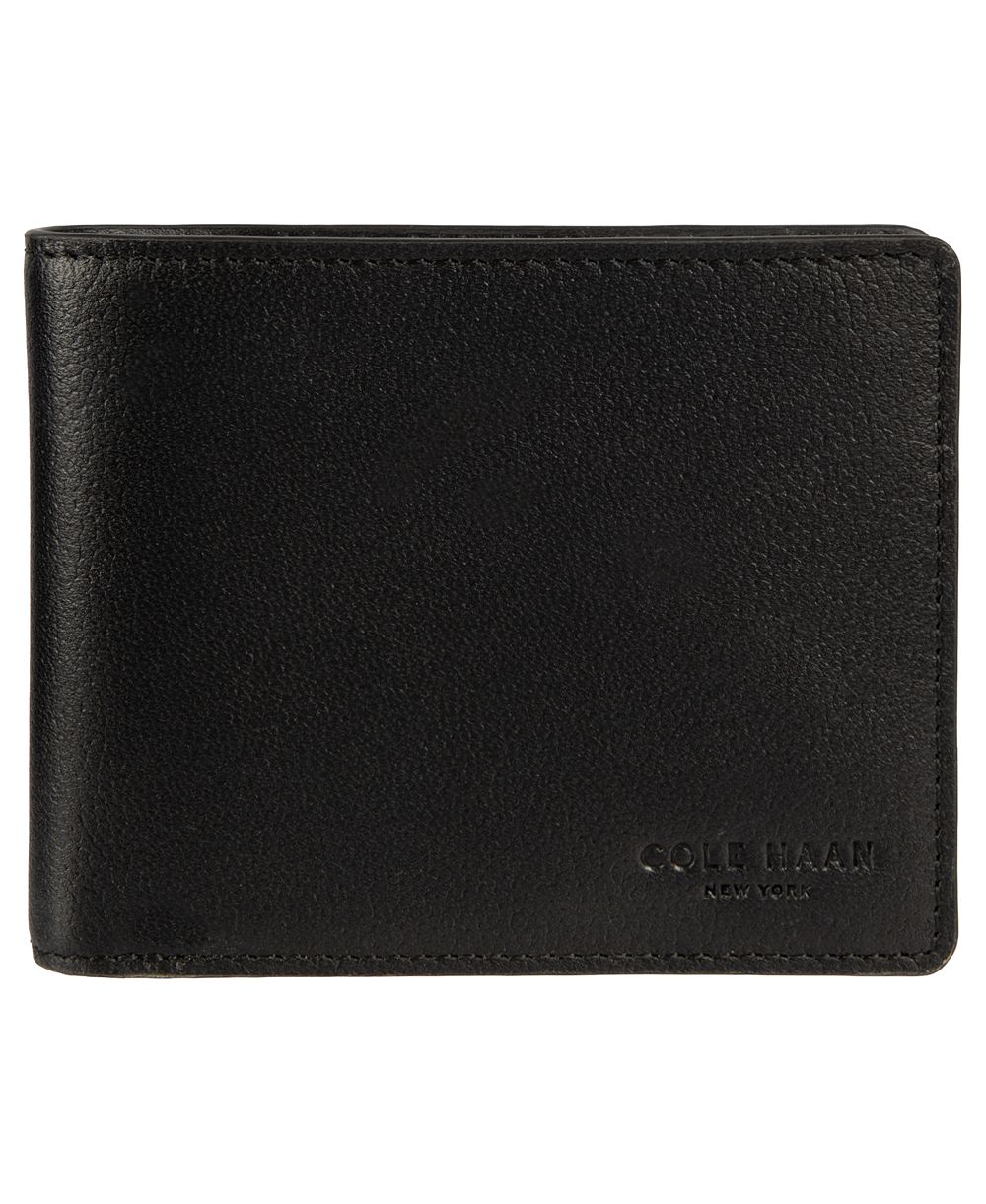 Cole Haan Мужской Бифолд Кошелек Box Shine с Увеличенной Вместимостью