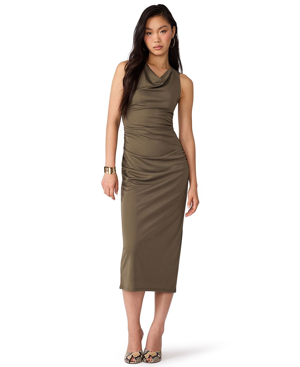 Steve Madden Женское платье Steve Madden Issabelle Ruched Body-Con Cowl-Neck