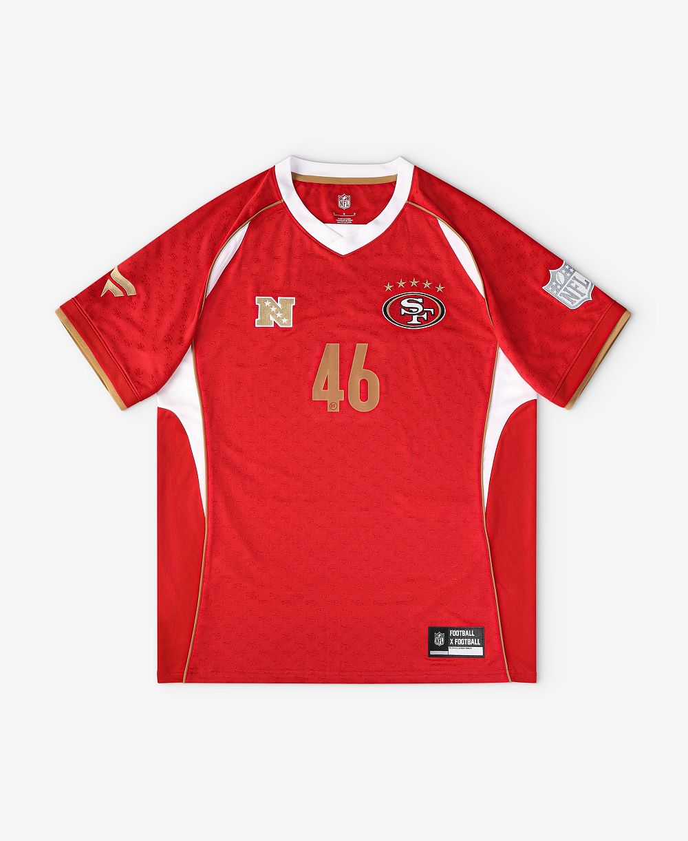 Джерси Fanatics Men's Scarlet San Francisco 49ers Football x Football V-Neck Fan