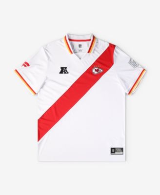 Fanatics Big Boys and Girls White Kansas City Chiefs Football x Football Collared Fan Jersey