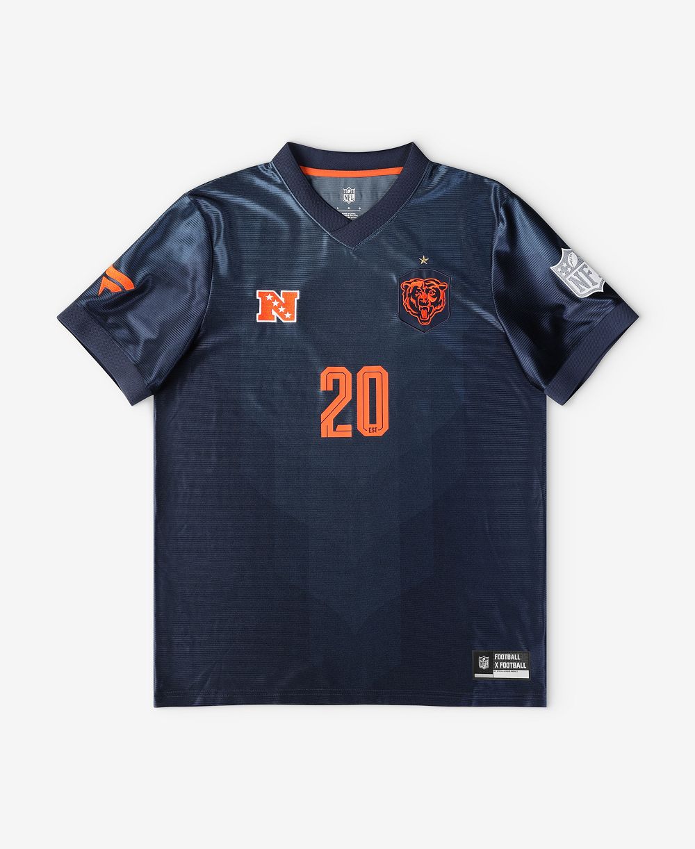 Детская джерси Fanatics Big Boys and Girls Navy Chicago Bears Football x Football V-Neck