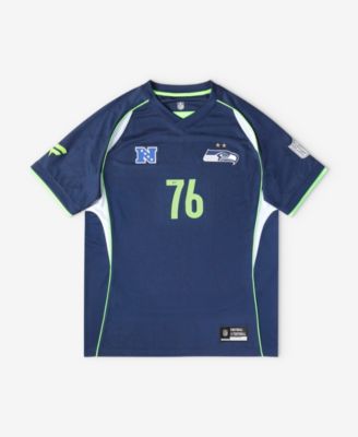 Fanatics Big Boys and Girls College Navy Seattle Seahawks Football x Football V-Neck Fan Jersey