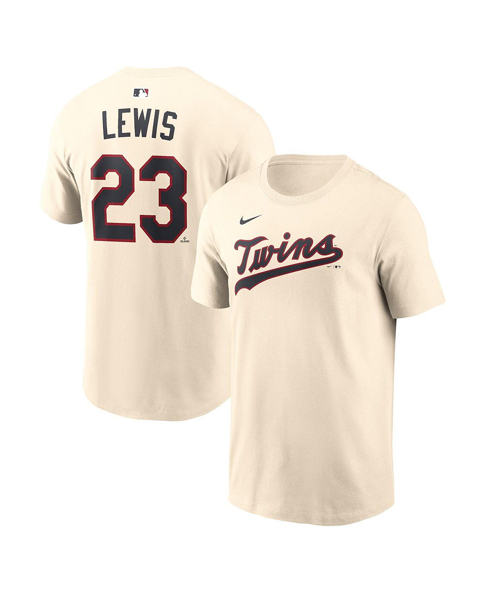 Мужская футболка Nike Royce Lewis Cream Minnesota Twins 2026 Field of Dreams Name & Number