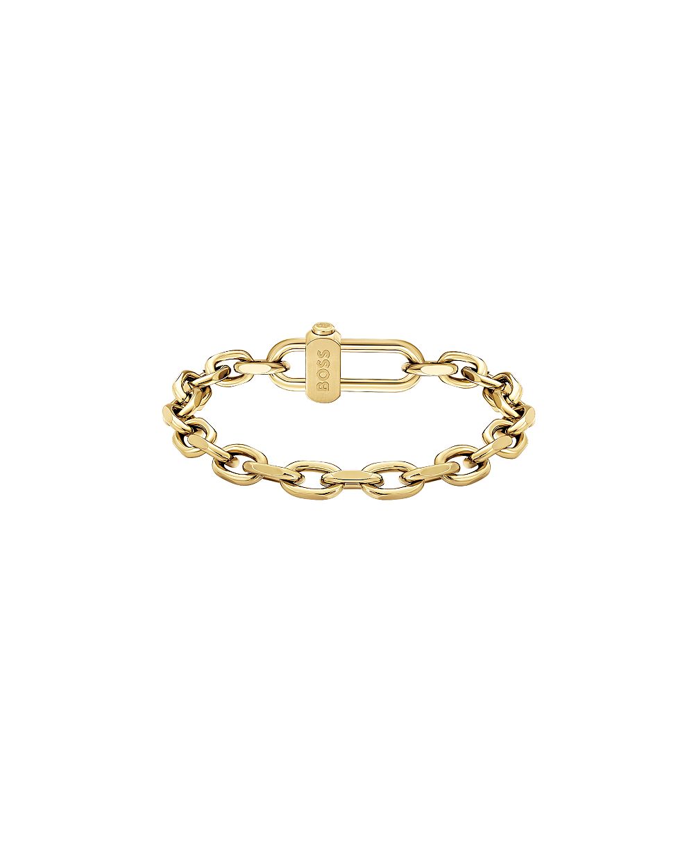 Hugo Boss мужской тонкий стальной браслет Ventoux Ionic Plated Thin Gold