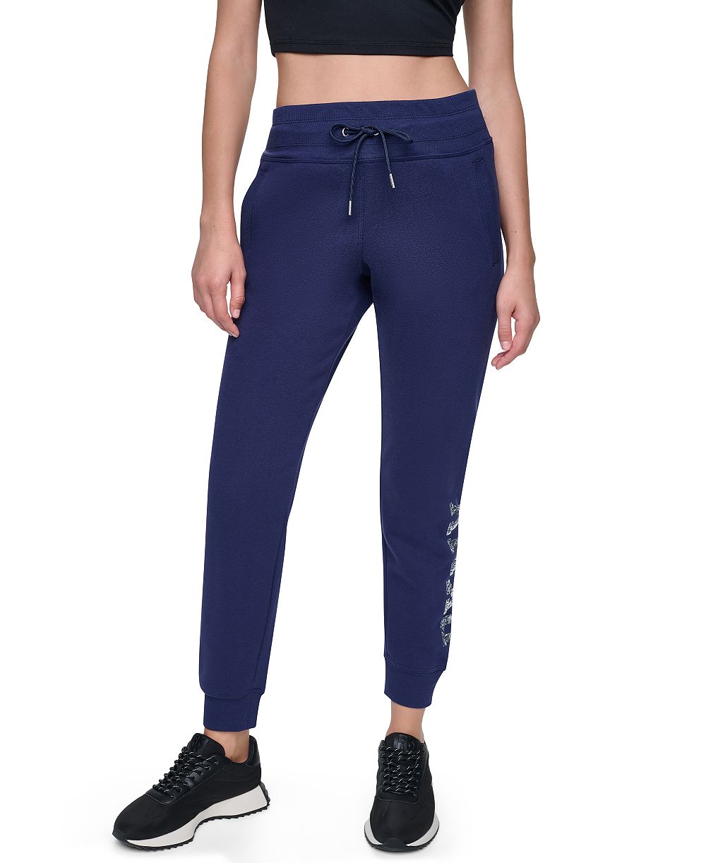 Женские джоггеры DKNY Sport с пайетками, средняя посадка