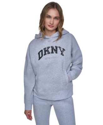 Женский худи DKNY Sport с пайетками в стиле varsity