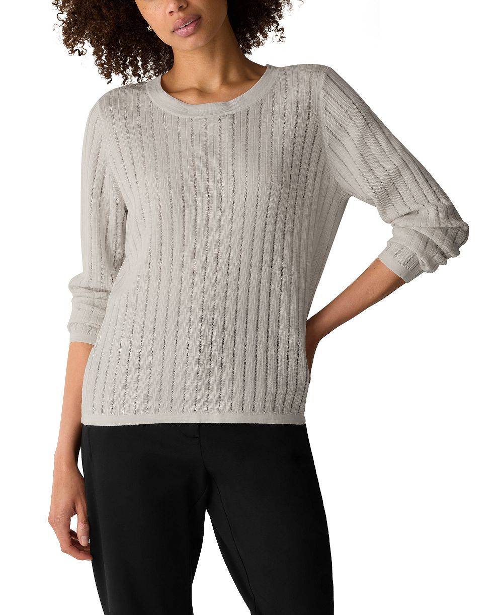 Eileen Fisher Women's Crewneck Long-Sleeve Merino Wool Sweater