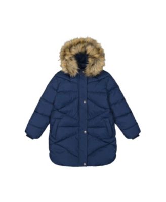 Deux par Deux Toddler Girls ( 2T to 5T ) Long Winter Puffer Coat