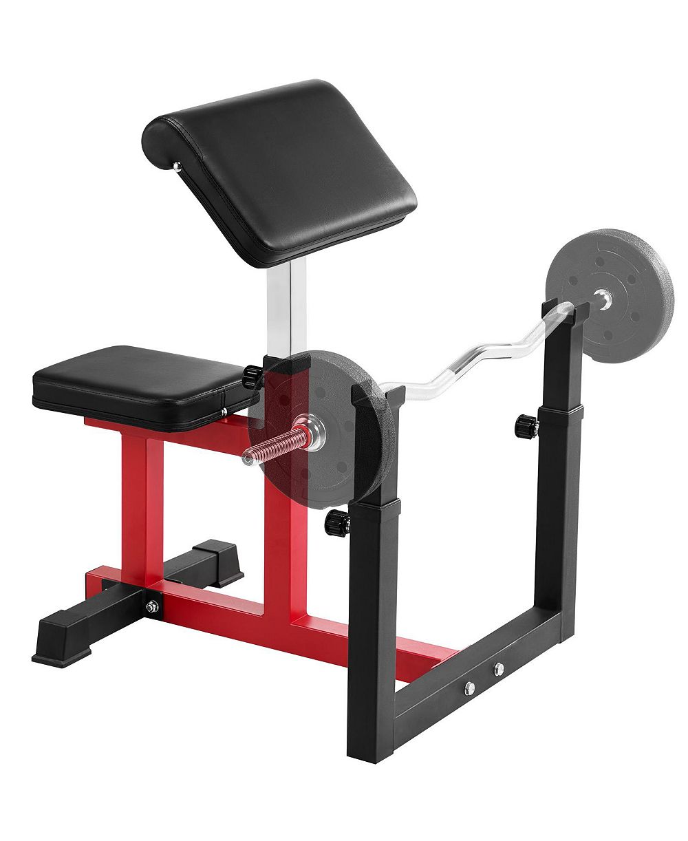SEVORLEY Adjustable Weight Bench with Leg Extension and Preacher Curl, 440 lb Capacity