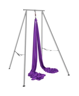 SEVORLEY Стойка для аэройоги с гамаком, стальная рама 9.67 ft, шелк 13.1 Yards, 551 lbs