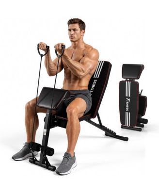 SUGIFT Adjustable Weight Bench 1000 lbs Foldable Home Gym Heavy-Duty Steel 7-Level Backrest