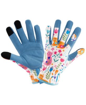 XDOVET Women's Printed Touchscreen Garden Gloves Thorn-proof Grip Work
