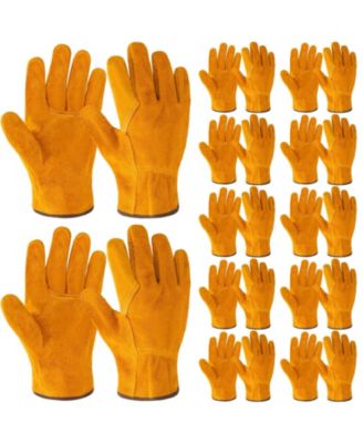 XDOVET Leather Work Gloves Flexible Grip Thorn Proof Cut Resistant