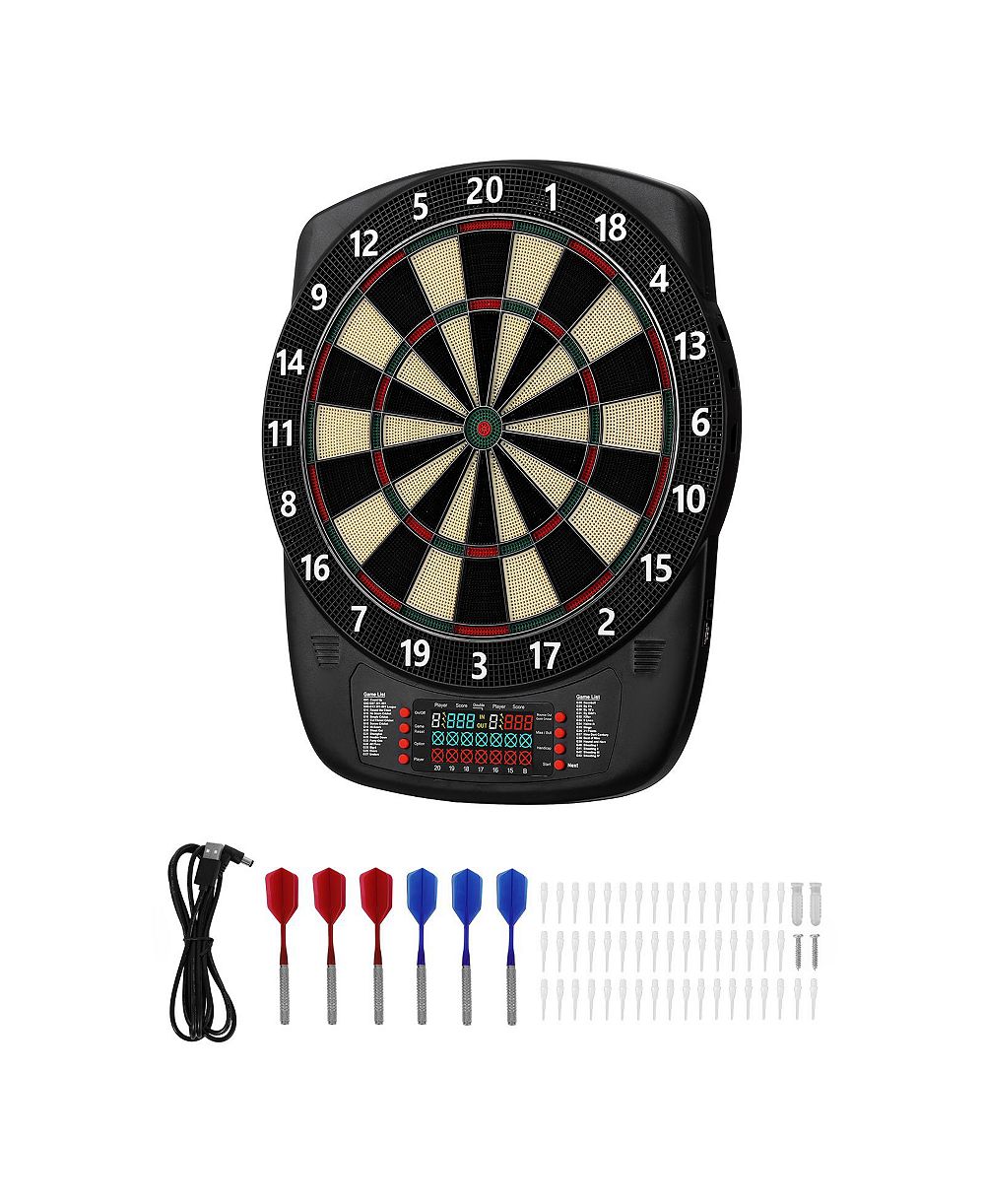Электронный дартс SEVORLEY с 43 играми, LCD Scoring и 6 Soft-Tip