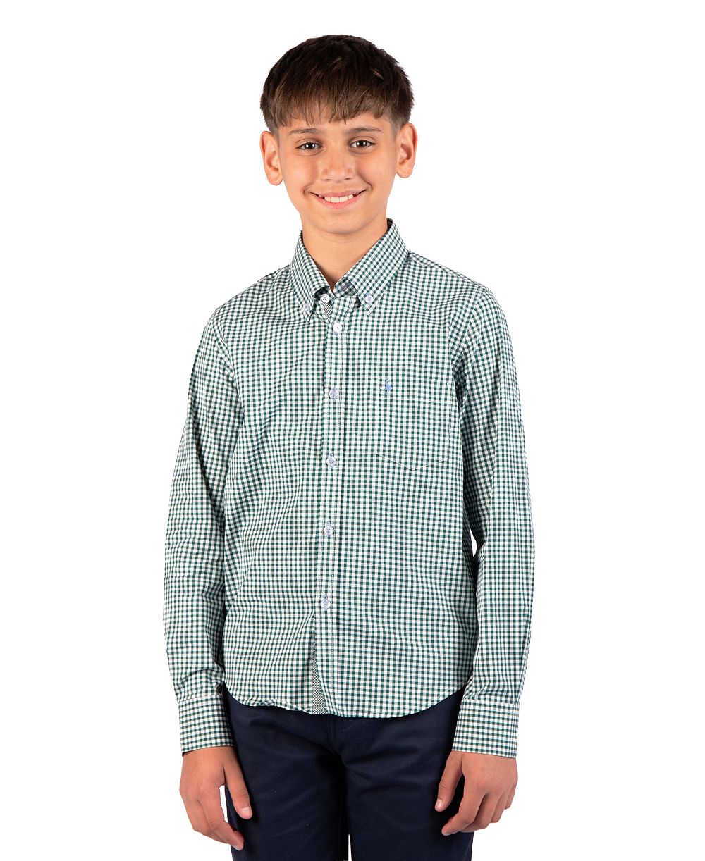 TailorByrd Детская рубашка в клетку Gingham с длинным рукавом