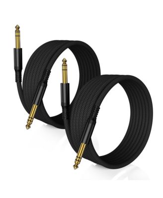 Lofree Double-braided Nylon Gold-plated Guitar Cable, For Electric, Acoustic, Bass Guitar