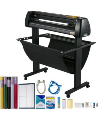 SEVORLEY 34 in Vinyl Cutter Machine Bundle with Floor Stand and Supplies