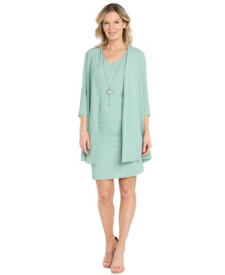 Платье-рубашка R & M Richards Women's Grace Daytime V-Neck Sheath, 2-Piece Set
