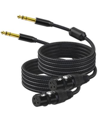 Адаптер-кабель Lofree XLR to 1/4" TRS, позолоченный, нейлоновое плетение