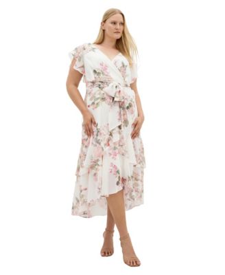 Женское макси-платье CITY CHIC Plus Size Demure V-Neck Floral
