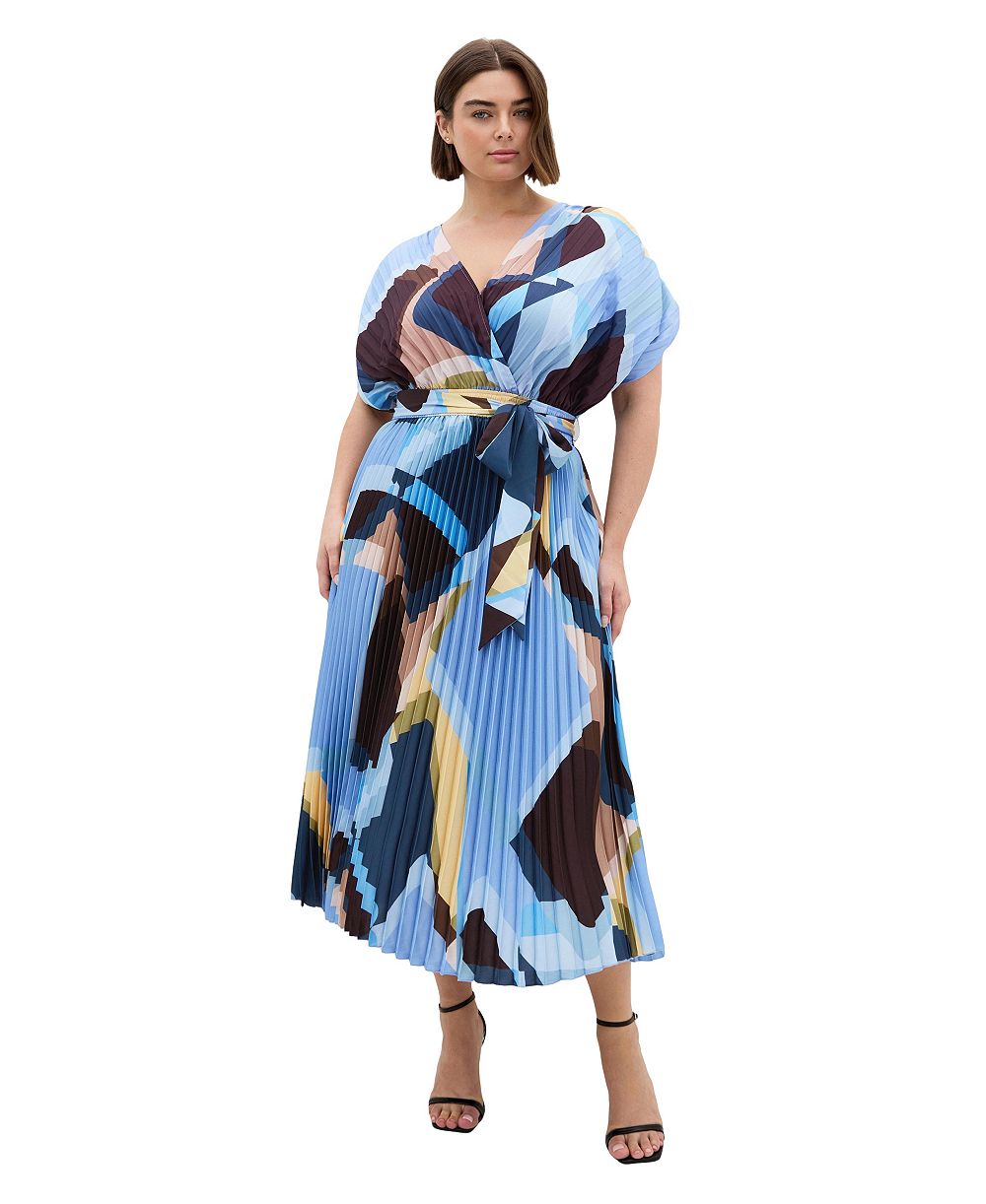 Женское миди-платье CITY CHIC Plus Size Hailey Geo Abstract Print
