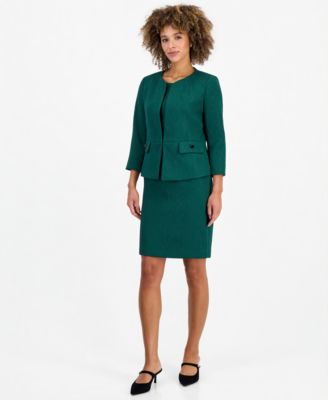 Le Suit Women's Jacquard Sheath Cardigan and Dress, 2-Piece Suit